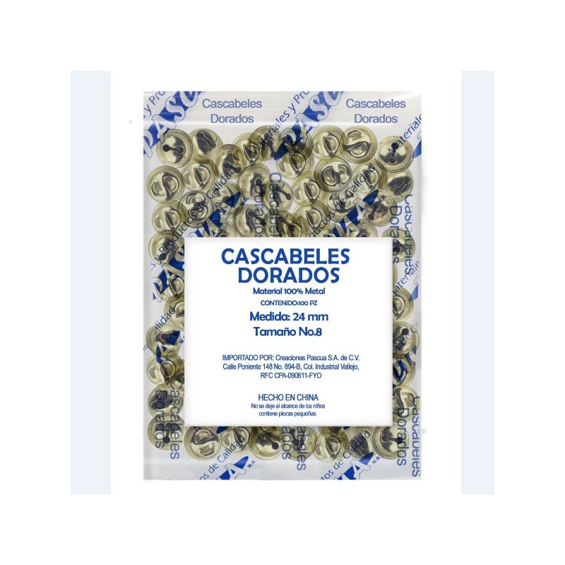 CASCABEL DORADO #8 24MM  E(100) C(1000)