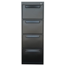 ARCHIVERO MET. 4 GAVETAS NEGRO