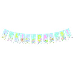 LETRERO BANDERIN FELICIDADES 1136 PADI BOLSA C/1 PZA. E.(25)