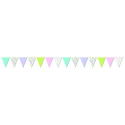 LETRERO BANDERIN TRIANG. COL. PASTEL #1428 BOL.C/1 E.(25)(18