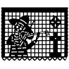 PAPEL CHINA PICADO 1/4 PLIEGO 33.5X24CM. NEGRO PAQ. C/50H.