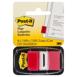 BANDERITAS ADH. ROJO 3M 680-1 C/50H. C.(24)