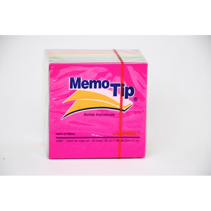 NOTAS ADH. 3X3" MEMOTIP 54-N PAQ.C/6 100H.NEON C/U (144)
