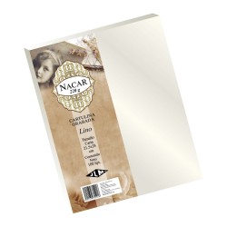 CARTULINA NACAR GRAB. CTA. 220G. 1C. LINO PAQ.C/100H.