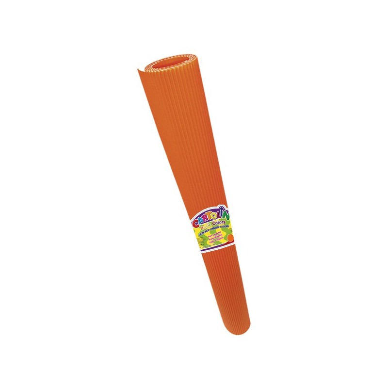 CARTON CORRUGADO CARTOLIN 50X70CM. NARANJA C.(25)