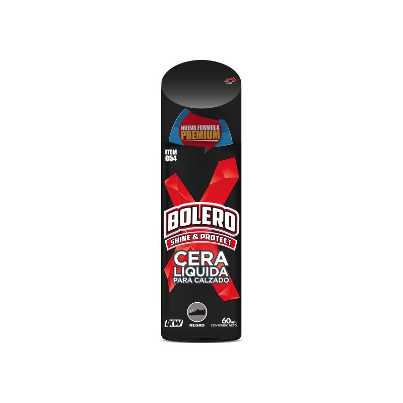 CERA LIQ. P/CALZADO BOLERO IKW 60ML NGO E.(12) C.(144)