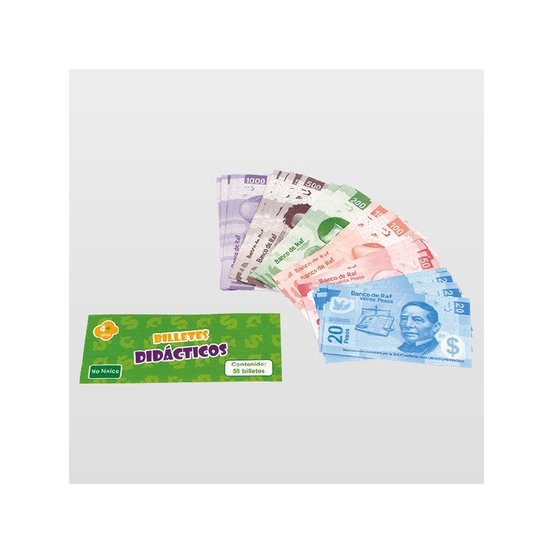 BILLETES DIDACTICOS RAF PAQ. C/58PZ C.(100)