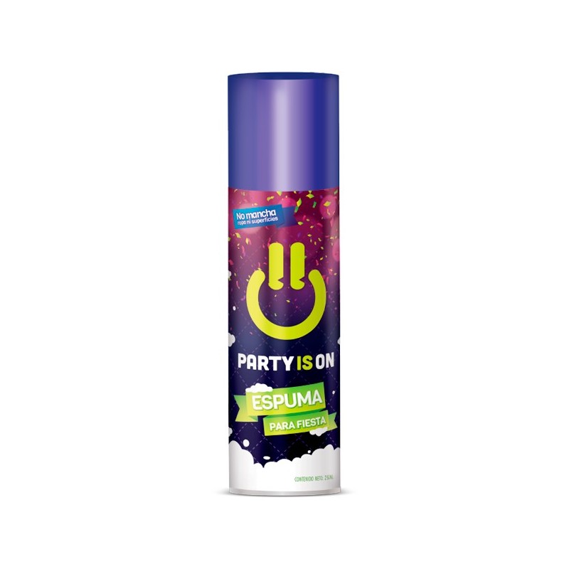 ESPUMA PARA FIESTA PARTY IS ON BOTE C/250 ML. C.(12)