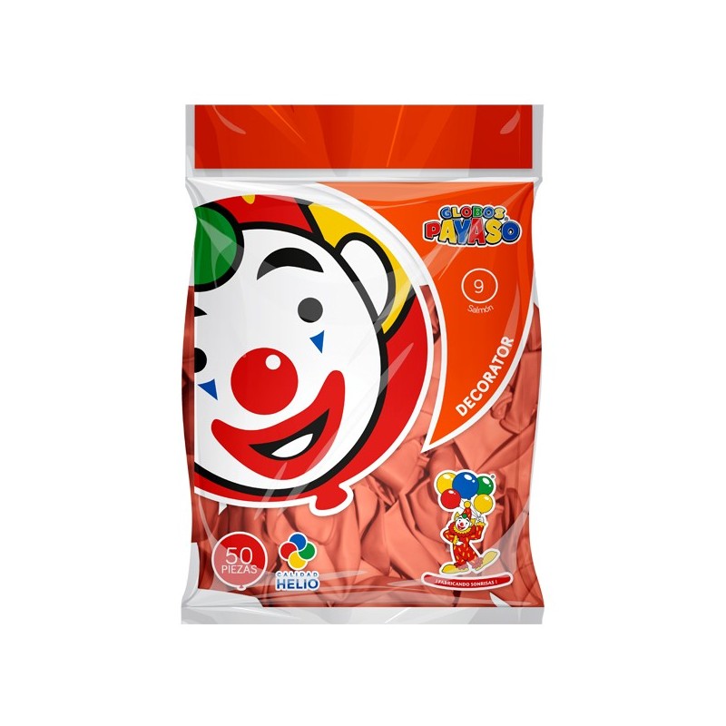 GLOBOS DECORATOR #9 BOL.C/50 SALMON C.(100)
